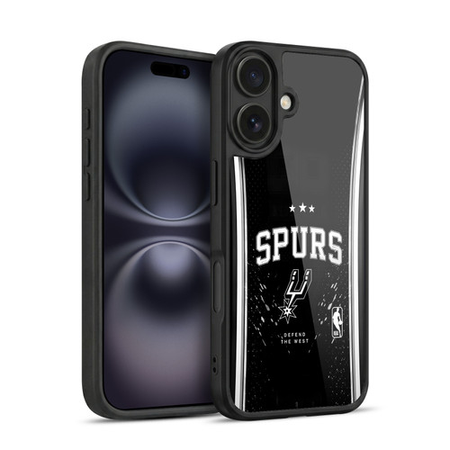 NBA San Antonio Spurs Silver Line Gel Armour Case For Apple iPhone 16