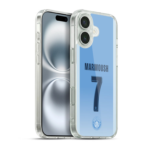 Manchester City Man City FC 2026/27 Players Home Kit Omar Marmoush Soft Gel Case for Apple iPhone 16 Plus & MagSafe