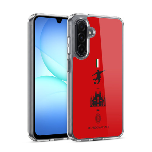AC Milan Crest Patterns Red Soft Gel Case for Samsung Galaxy A17 4G / 5G