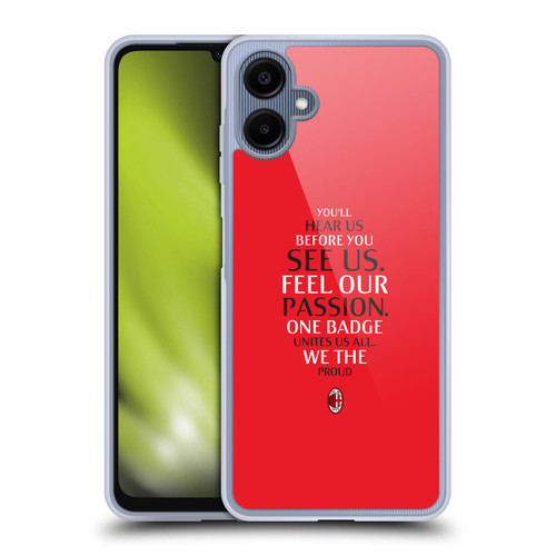 AC Milan Art Typography Soft Gel Case for Samsung Galaxy A06 4G / 5G
