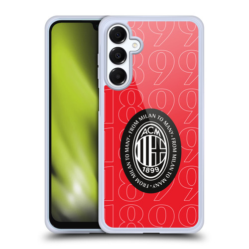 AC Milan Art 1899 Black Logo Soft Gel Case for Samsung Galaxy A16 5G & MagSafe
