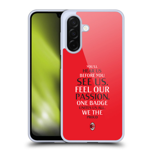 AC Milan Art Typography Soft Gel Case for Samsung Galaxy A26 5G
