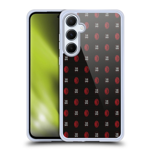 AC Milan Art Pattern Logo Soft Gel Case for Samsung Galaxy A55 5G