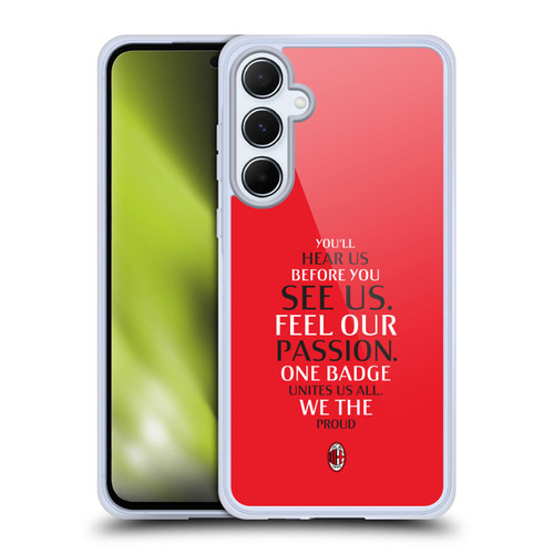 AC Milan Art Typography Soft Gel Case for Samsung Galaxy A55 5G