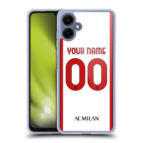 Custom Customised Personalised AC Milan 2022/23 Kit Away Soft Gel Case for Samsung Galaxy A06 4G / 5G
