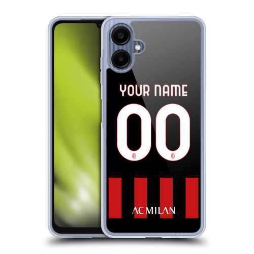Custom Customised Personalised AC Milan 2022/23 Kit Home Soft Gel Case for Samsung Galaxy A06 4G / 5G