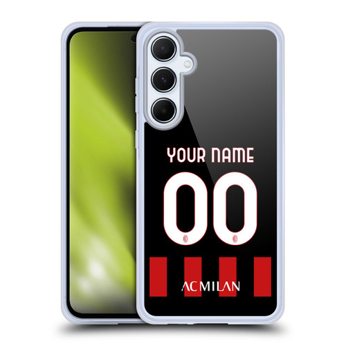 Custom Customised Personalised AC Milan 2022/23 Kit Home Soft Gel Case for Samsung Galaxy A55 5G