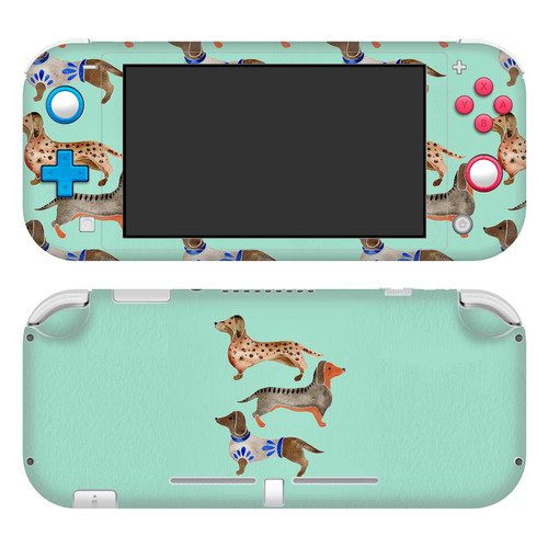 Cat Coquillette Art Mix Dachshunds Vinyl Sticker Skin Decal Cover for Nintendo Switch Lite