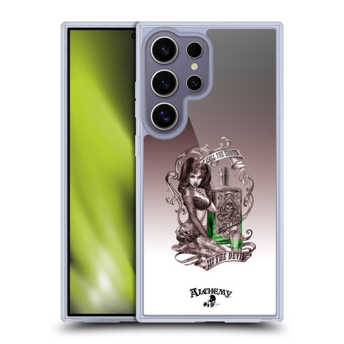Alchemy Gothic Woman Devil's Green Dew Soft Gel Case for Samsung Galaxy S25 Ultra & MagSafe