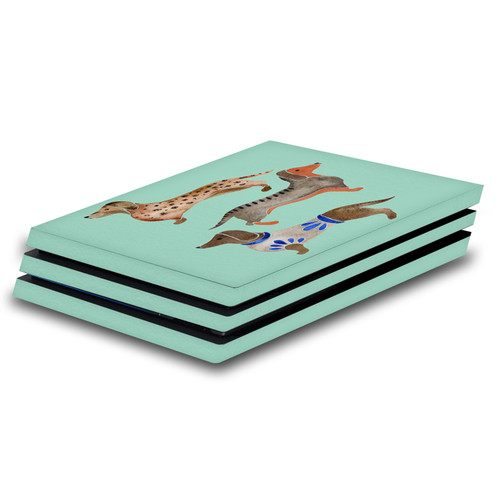 Cat Coquillette Art Mix Dachshunds Vinyl Sticker Skin Decal Cover for Sony PS4 Pro Console