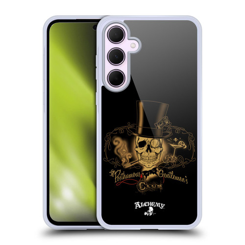 Alchemy Gothic Skull Gentlemens Club Soft Gel Case for Samsung Galaxy A35 5G