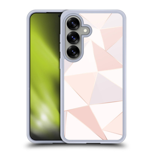 Alyn Spiller Rose Gold Geometry Soft Gel Case for Samsung Galaxy S25 & MagSafe
