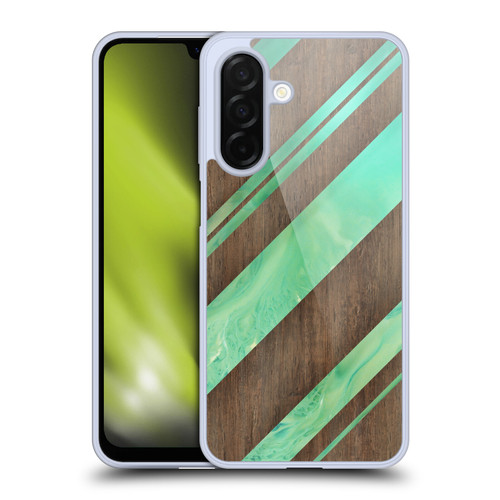 Alyn Spiller Wood & Resin Diagonal Stripes Soft Gel Case for Samsung Galaxy A26 5G