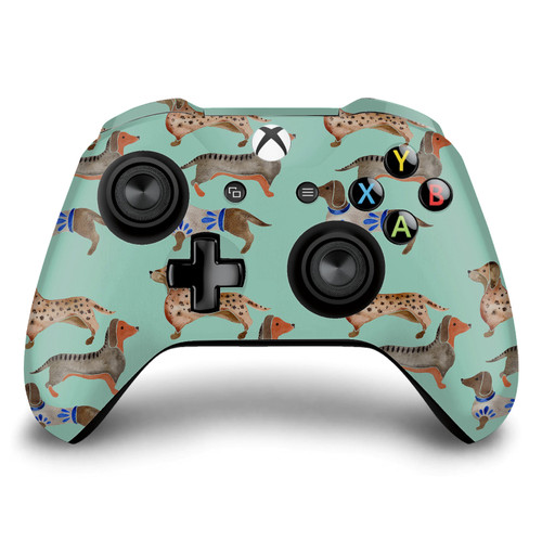 Cat Coquillette Art Mix Dachshunds Vinyl Sticker Skin Decal Cover for Microsoft Xbox One S / X Controller