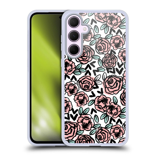 Andrea Lauren Design Lady Like Pink Floral Soft Gel Case for Samsung Galaxy A35 5G