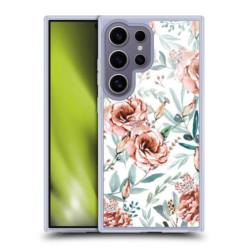 Anis Illustration Bloomers White Soft Gel Case for Samsung Galaxy S25 Ultra & MagSafe