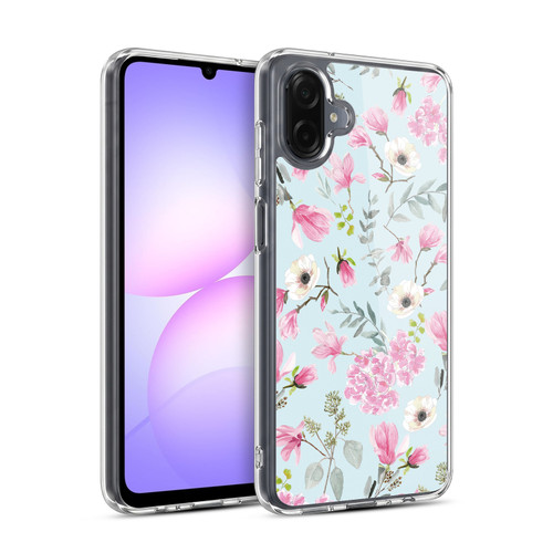 Anis Illustration Graphics Romantic Pattern Light Blue Soft Gel Case for Samsung Galaxy A07 4G