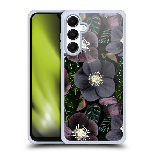 Anis Illustration Graphics Dark Flowers Soft Gel Case for Samsung Galaxy A16 5G & MagSafe