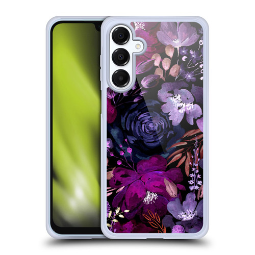 Anis Illustration Graphics Floral Chaos Purple Soft Gel Case for Samsung Galaxy A16 5G & MagSafe