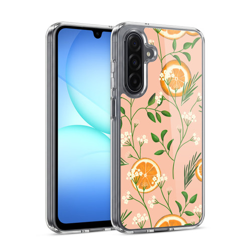 Anis Illustration Graphics Elderflower Orange Pastel Soft Gel Case for Samsung Galaxy A17 4G / 5G