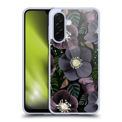 Anis Illustration Graphics Dark Flowers Soft Gel Case for Samsung Galaxy A26 5G