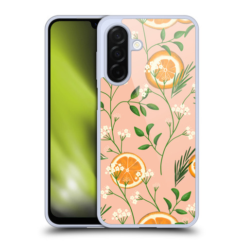 Anis Illustration Graphics Elderflower Orange Pastel Soft Gel Case for Samsung Galaxy A26 5G