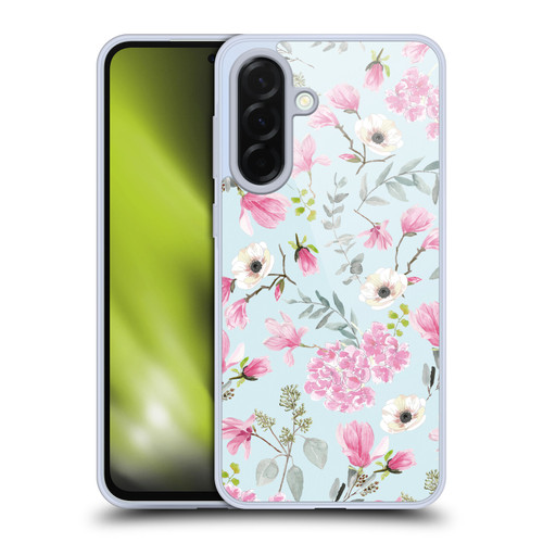 Anis Illustration Graphics Romantic Pattern Light Blue Soft Gel Case for Samsung Galaxy A36 5G