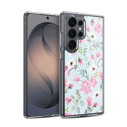Anis Illustration Graphics Romantic Pattern Light Blue Soft Gel Case for Samsung Galaxy S26 Ultra