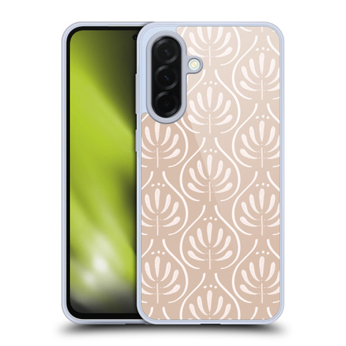 Anis Illustration Mix Pattern Boho Beige Soft Gel Case for Samsung Galaxy A36 5G