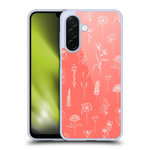 Anis Illustration Flower Pattern 2 Coral Soft Gel Case for Samsung Galaxy A26 5G