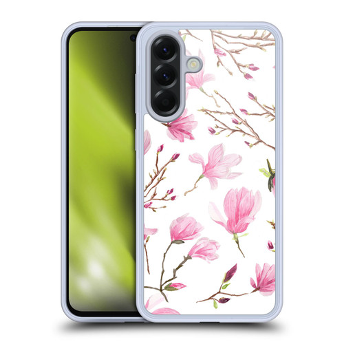 Anis Illustration Flower Pattern 2 Magnolia Soft Gel Case for Samsung Galaxy A56 5G