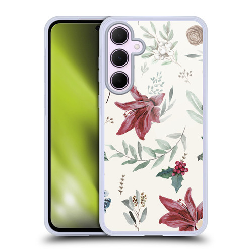 Anis Illustration Floral Pattern Christmas Eucalyptus Soft Gel Case for Samsung Galaxy A35 5G