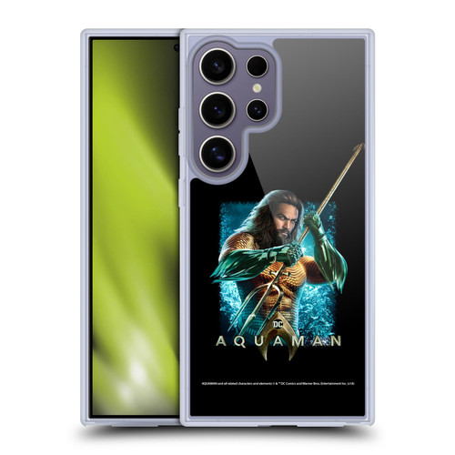 Aquaman Movie Graphics Trident of Atlan 1 Soft Gel Case for Samsung Galaxy S25 Ultra & MagSafe