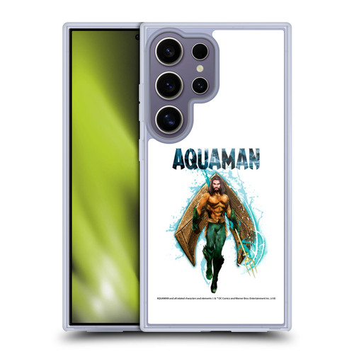 Aquaman Movie Graphics Trident of Atlan 2 Soft Gel Case for Samsung Galaxy S25 Ultra & MagSafe