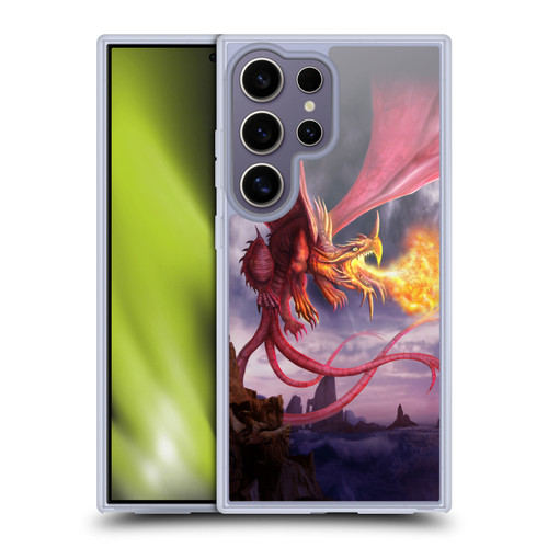 Anthony Christou Art Fire Dragon Soft Gel Case for Samsung Galaxy S25 Ultra & MagSafe