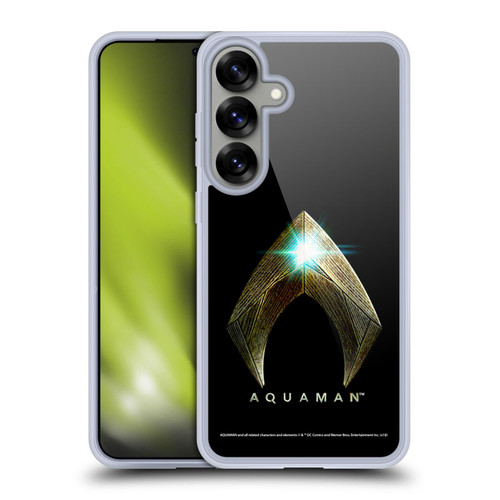 Aquaman Movie Logo Main Black Soft Gel Case for Samsung Galaxy S25+ & MagSafe