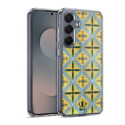 Head Case Designs Arabesque Pattern Ceramic Soft Gel Case for Samsung Galaxy S25 & MagSafe