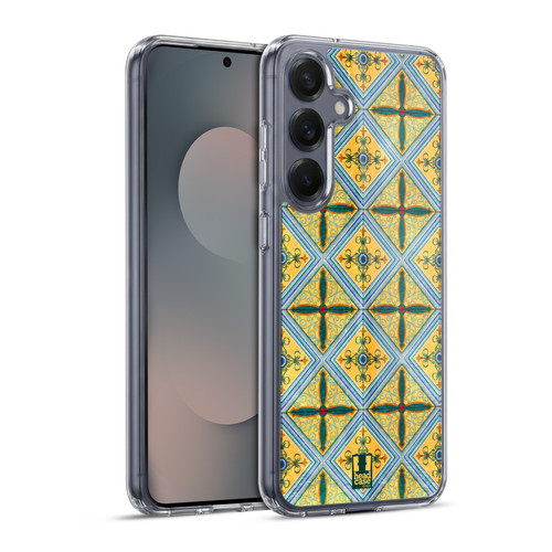 Head Case Designs Arabesque Pattern Ceramic Soft Gel Case for Samsung Galaxy S25+ & MagSafe