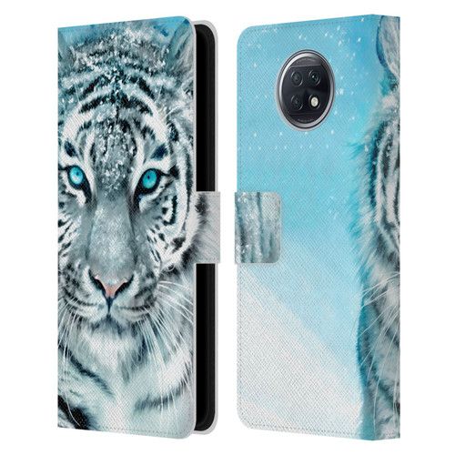 Aimee Stewart Animals White Tiger Leather Book Wallet Case Cover For Xiaomi Redmi Note 9T 5G