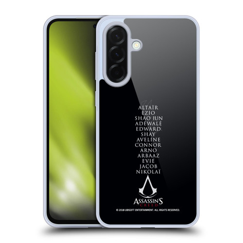 Assassin's Creed Legacy Typography Names Soft Gel Case for Samsung Galaxy A36 5G