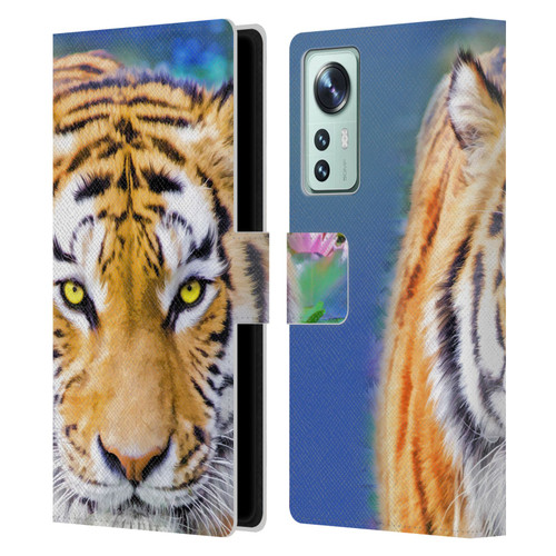 Aimee Stewart Animals Tiger Lily Leather Book Wallet Case Cover For Xiaomi 12