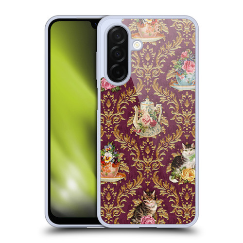 Brigid Ashwood Cats Tea Time Cats Damask Soft Gel Case for Samsung Galaxy A26 5G