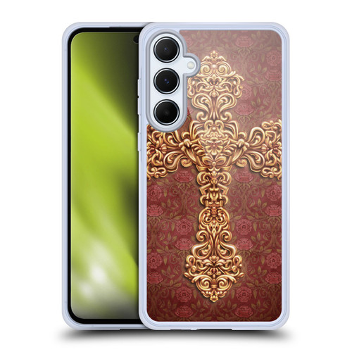 Brigid Ashwood Crosses Nouveau Soft Gel Case for Samsung Galaxy A55 5G