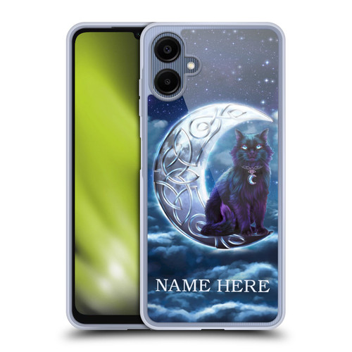 Custom Customised Personalised Brigid Ashwood Name and Initial Black Cat Soft Gel Case for Samsung Galaxy A06 4G / 5G