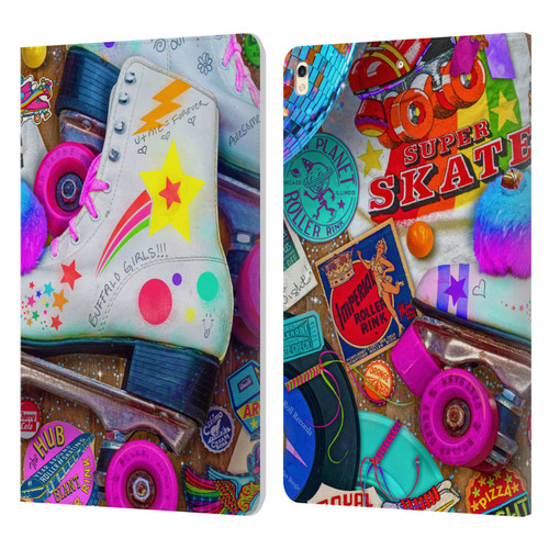 Aimee Stewart Colourful Sweets Skate Night Leather Book Wallet Case Cover For Apple iPad Pro 10.5 (2017)