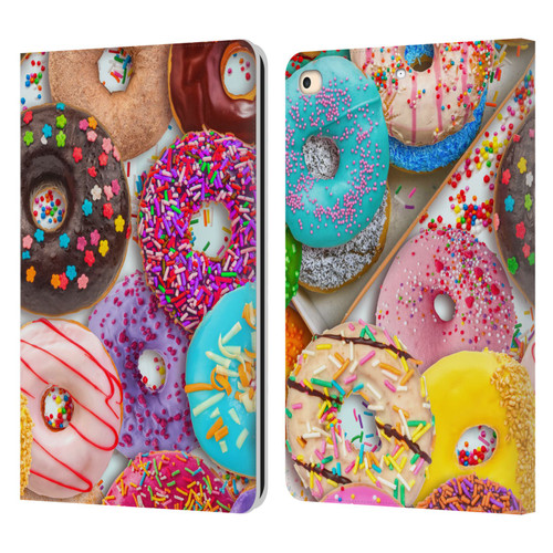 Aimee Stewart Colourful Sweets Donut Noms Leather Book Wallet Case Cover For Apple iPad 9.7 2017 / iPad 9.7 2018