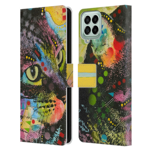 Dean Russo Cats Napy Leather Book Wallet Case Cover For Samsung Galaxy M53 (2022)