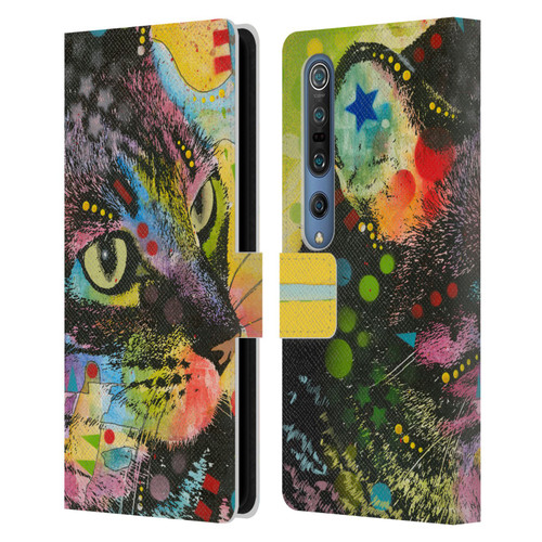 Dean Russo Cats Napy Leather Book Wallet Case Cover For Xiaomi Mi 10 5G / Mi 10 Pro 5G