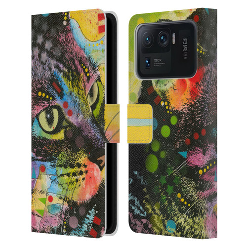 Dean Russo Cats Napy Leather Book Wallet Case Cover For Xiaomi Mi 11 Ultra