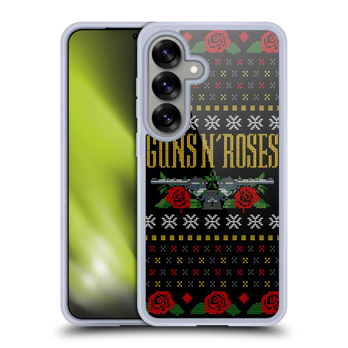 Guns N' Roses Christmas Text Logo Pistol Soft Gel Case for Samsung Galaxy S25 & MagSafe